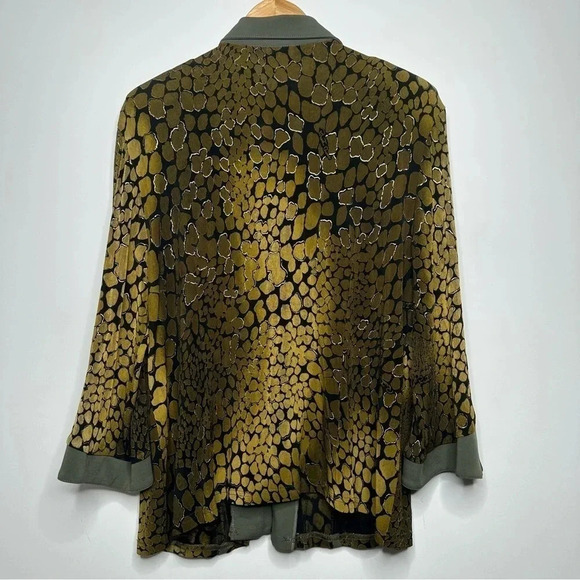 Artex Collection Crocodile Reptile Print Cardigan Blouse Size XXL - Picture 9 of 11